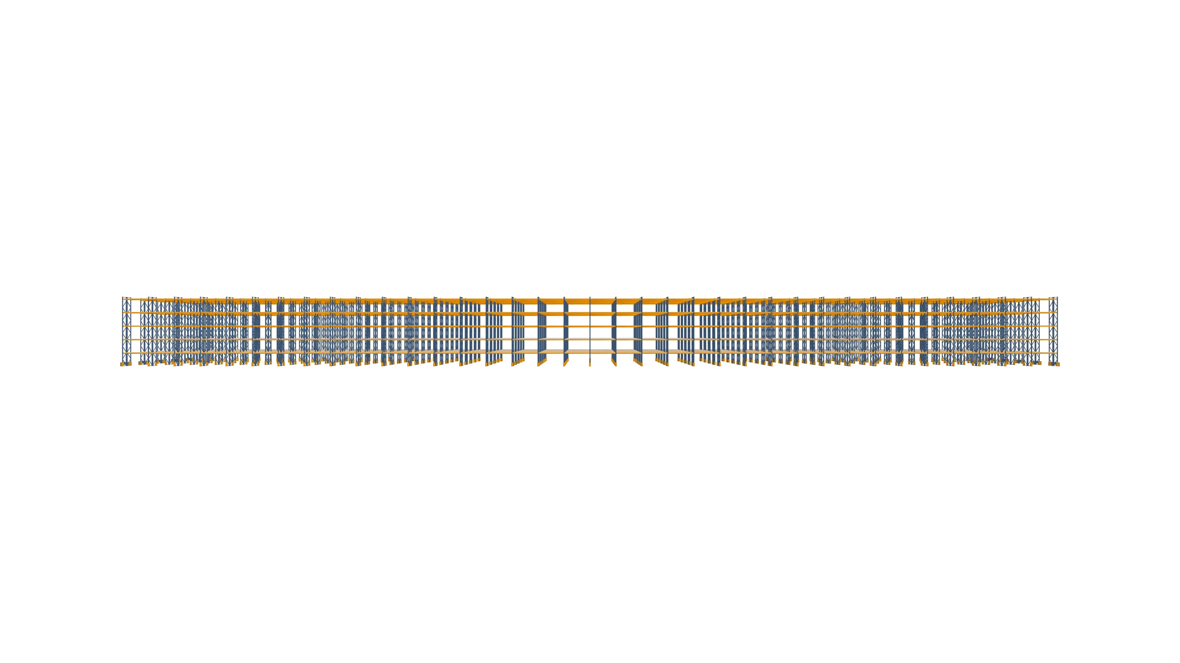 Konfiguration vom 25.05.2026 - 101.40 m x 7.50 m für 6480 Paletten mit 1000 kg