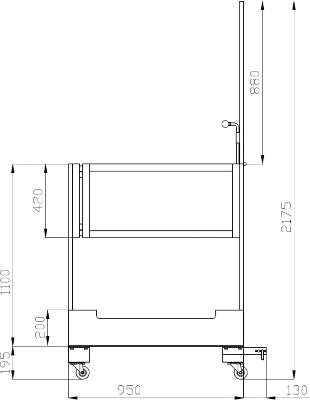 technische zeichnung BASE seitenansicht
