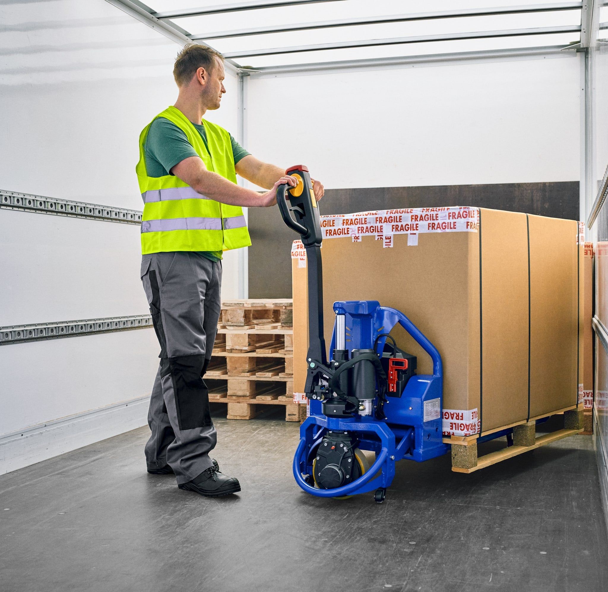 Elektrohubwagen mit Waage und Drucker 2000kg STANDARD | EPT20PPD-S1P Elektrohubwagen mit Waage und Drucker 2000kg STANDARD | EPT20PPD-S1P