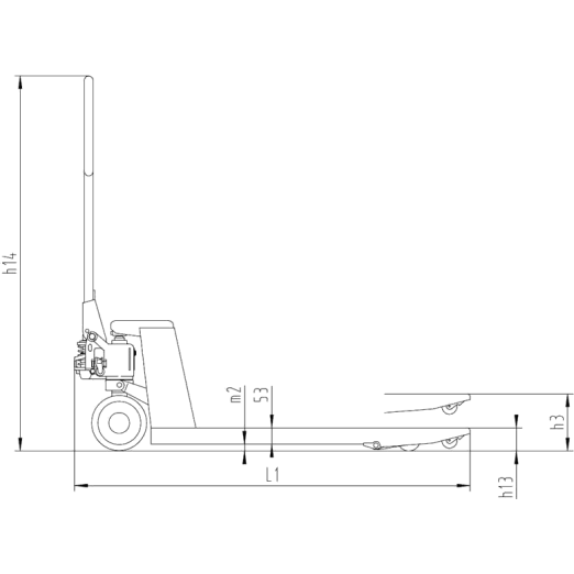 qteck Hubwagen für Europaletten - 2500 kg Hubkraft - DaloQuip