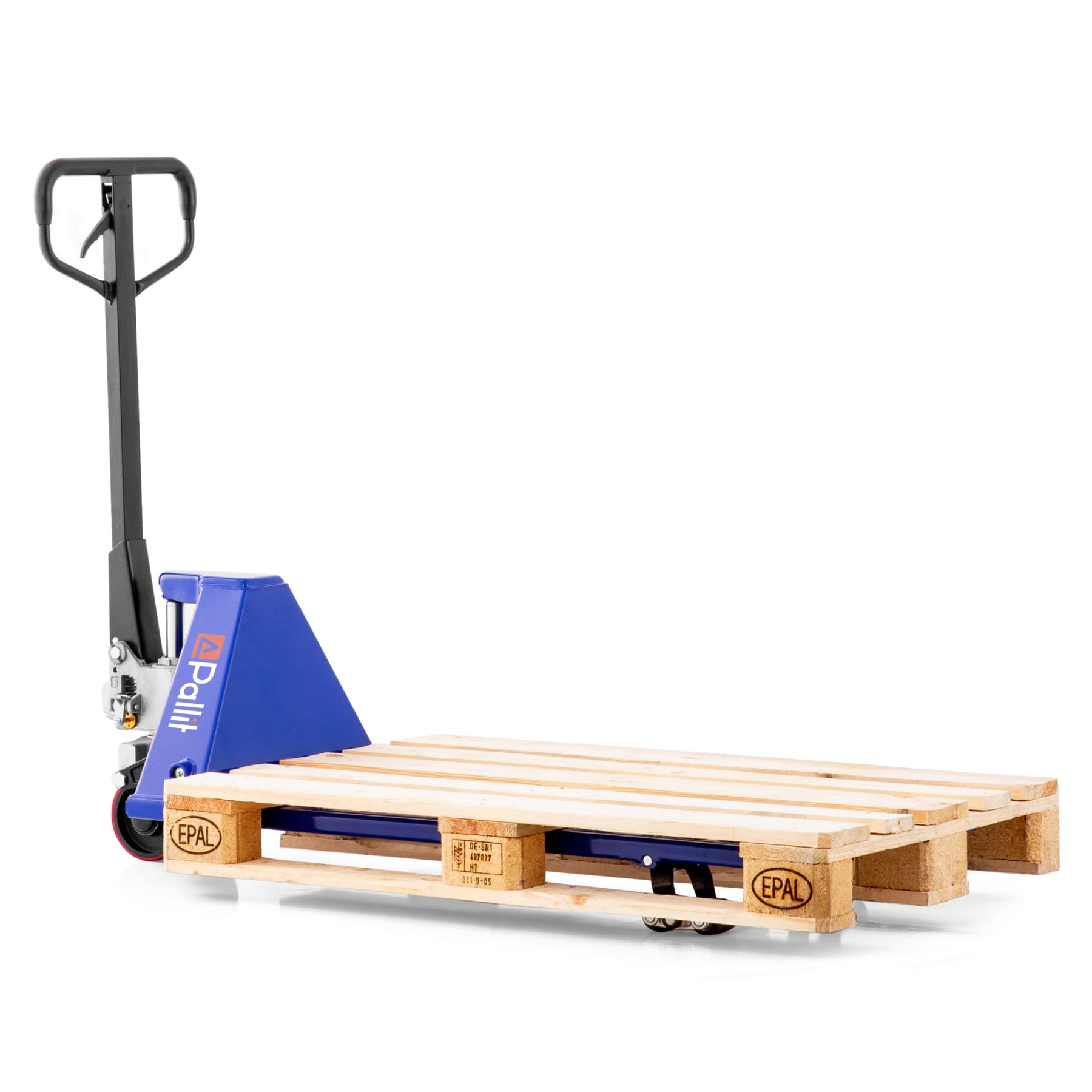 Used low-floor pallet truck LOW-S with flat 52mm forks