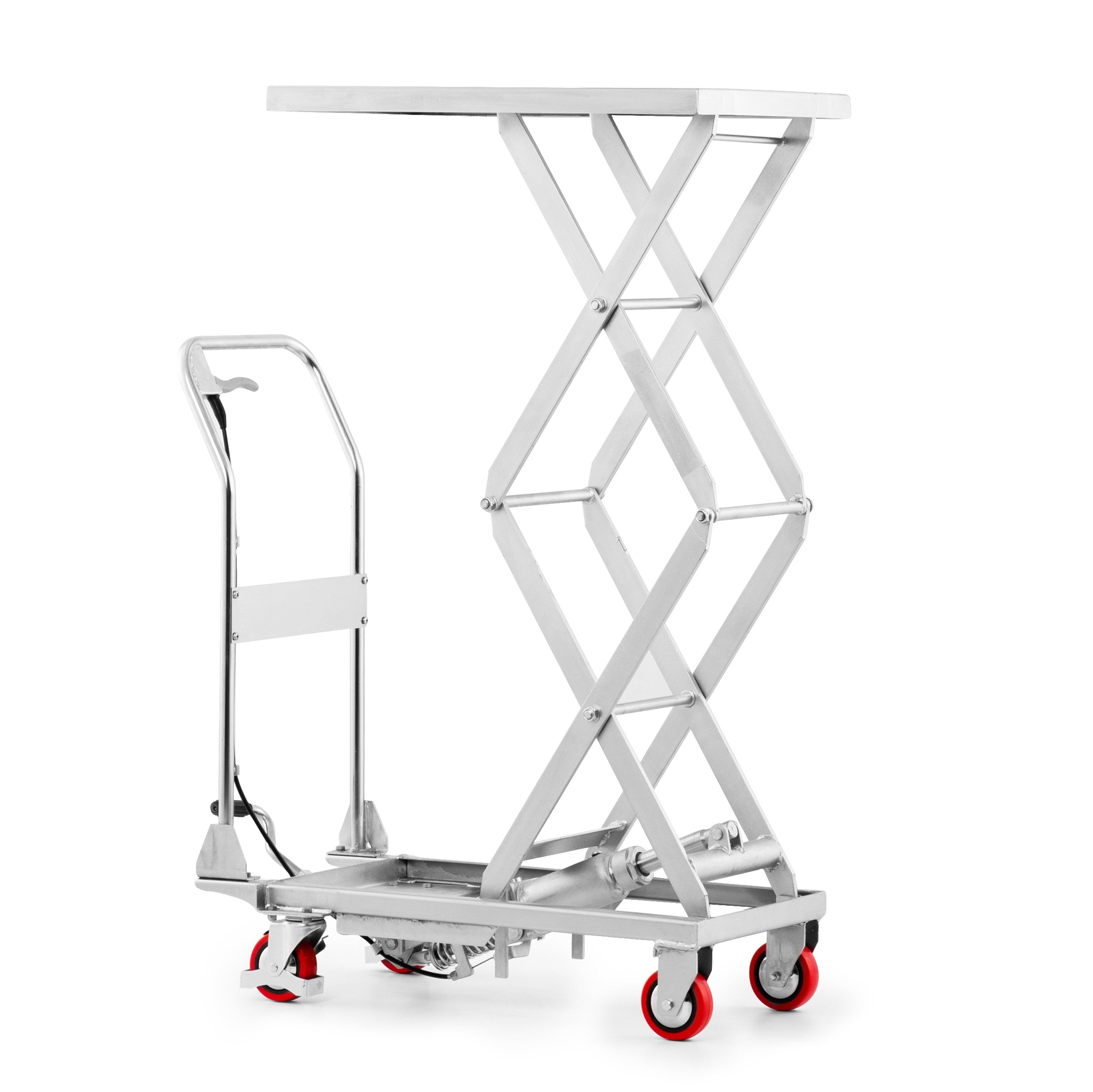 mobile double scissor lift table stainless steel 3